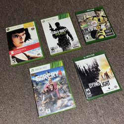 Xbox Games Collection - Mirror’s Edge, COD MW3, FIFA17, Far Cry 4, & Dying Light