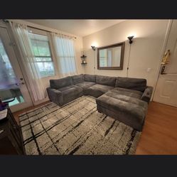 Sectional Sofa / Couch Darker Grey