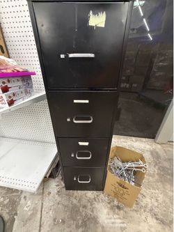 4-drawer vertical file cabinet.