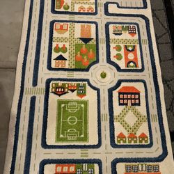 3D Play Carpet And Wooden Car And City Set-New condition