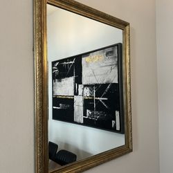 45x35 Gold Antique Inspired Mirror