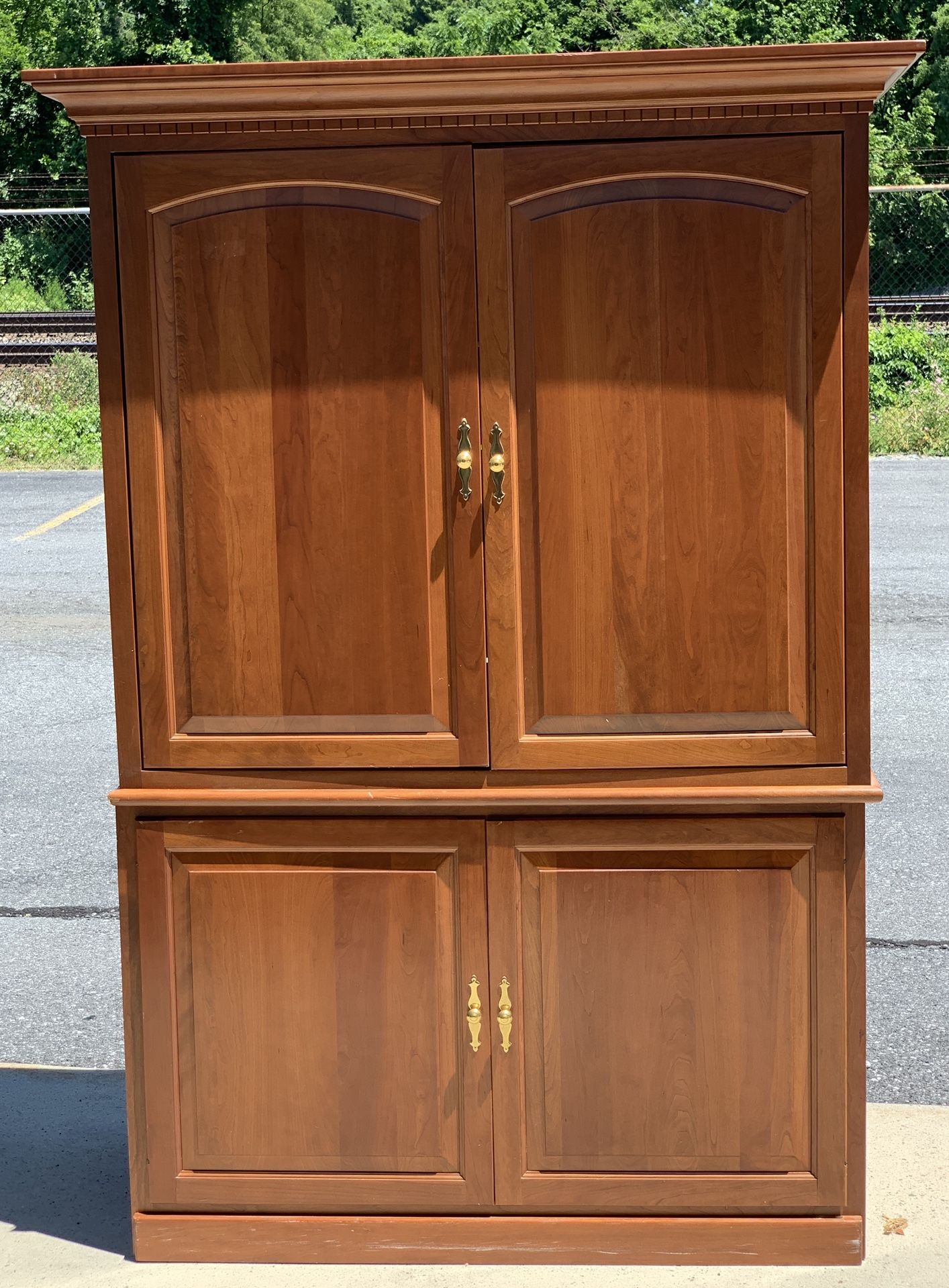 Large Solid Wood TV armoire