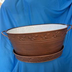 Metal Oval Beverage Bucket & Tray
