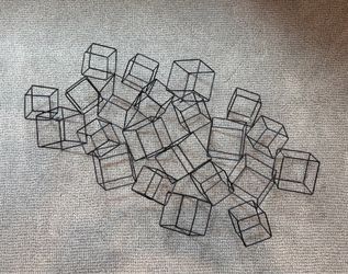 Metal Cubes Abstract Wall Art