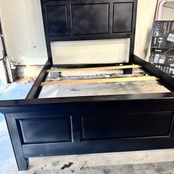 Solid Wood Queen Bed Frame $250