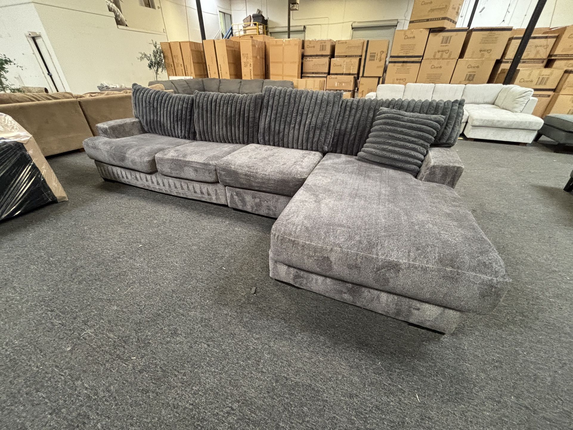 Gray Sectional Couch - Free Delivery