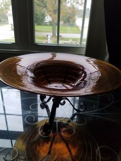 Decorative platter with stand