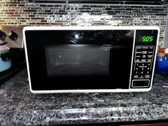 Brand new microwave. Opened box. Never used because we were able to get our main microwave fixed next day. Paid $100. Asking $60.