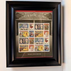 Vintage Circus Posters Sheet of 16 - USPS Forever Stamps - Professionally framed