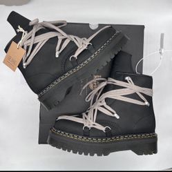 Sz 6 9 14 Rick Owens Dr. Martens DRKSHDW 1460 Quad Sole Megalace Boot Black New