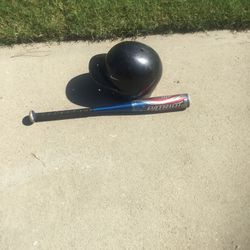 Youth Baseball Helmet And Bat