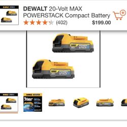 DEWALT 20-Volt MAX POWERSTACK  (2-Pack) And Charger 