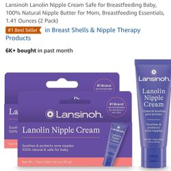 (Brand New)2-packs Lansinoh Nipple Cream, 100% Natural 1.41 Oz each