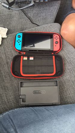 Nintendo Switch Bundle with 2 Games, Dock & Carrying Case