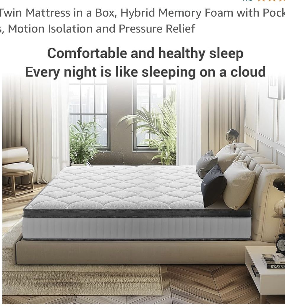 8 Inch Twin Mattress In The Box 