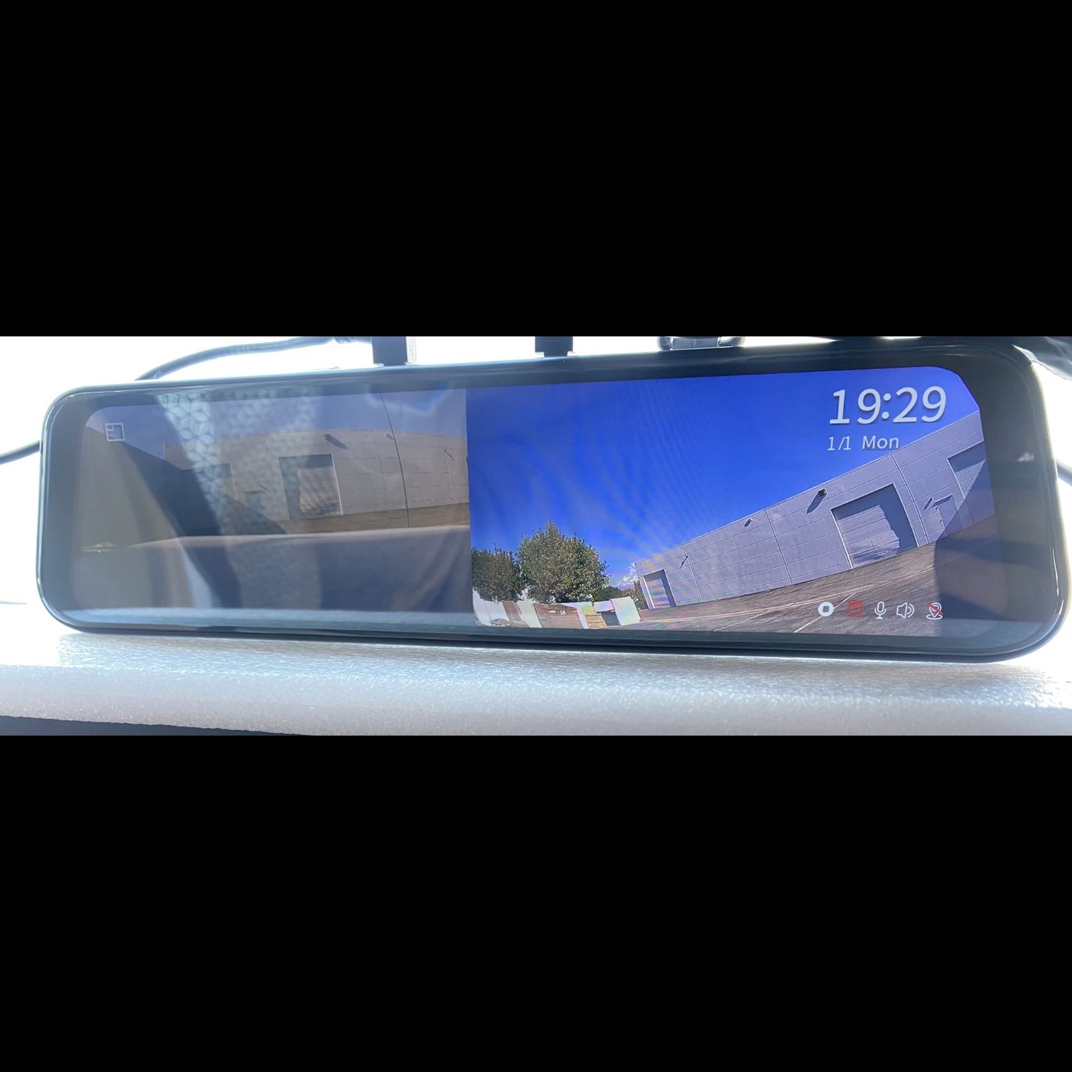 Vantrue M2 2.5K Mirror Dash Cam for Car, 12" 1440P Front and Rear View Dual Mirror Camera . Gps
