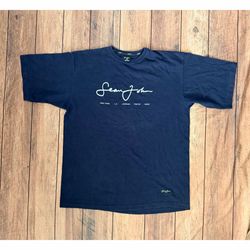 Vintage Y2K Size XL Men’s Navy Blue Sean John Script Logo Tee