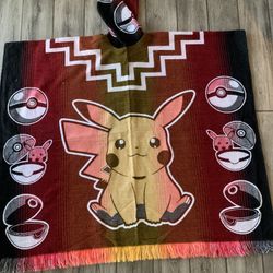Pikachu Poncho Serape Blanket 