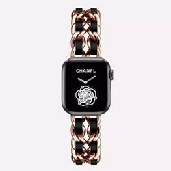 New Rose Gold/Black Strap for Apple I-Watch 38 MM