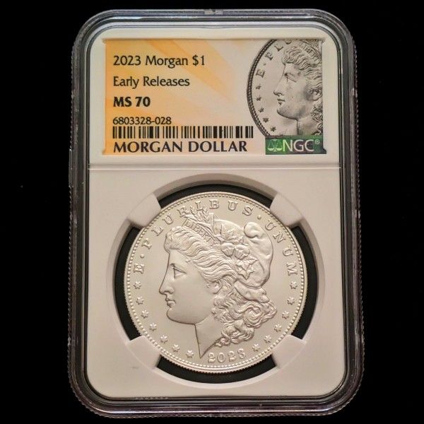 2023 Morgan One Dollar pure .999 fine silver NGC slabbed and graded MS70 $1 coin