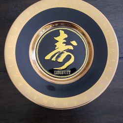 3 Small Chokin Art Decorative Plates 24kt Gold Edged