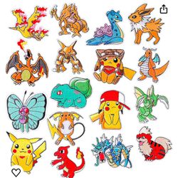 Pokémon Embroidery Patches 17 Pet Pieces As