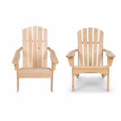 Set of 2 Cedar Wood Adirondack Chairs - OBO