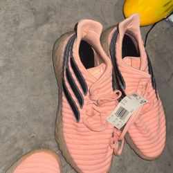 Salmon Pink Adidas Sneakers