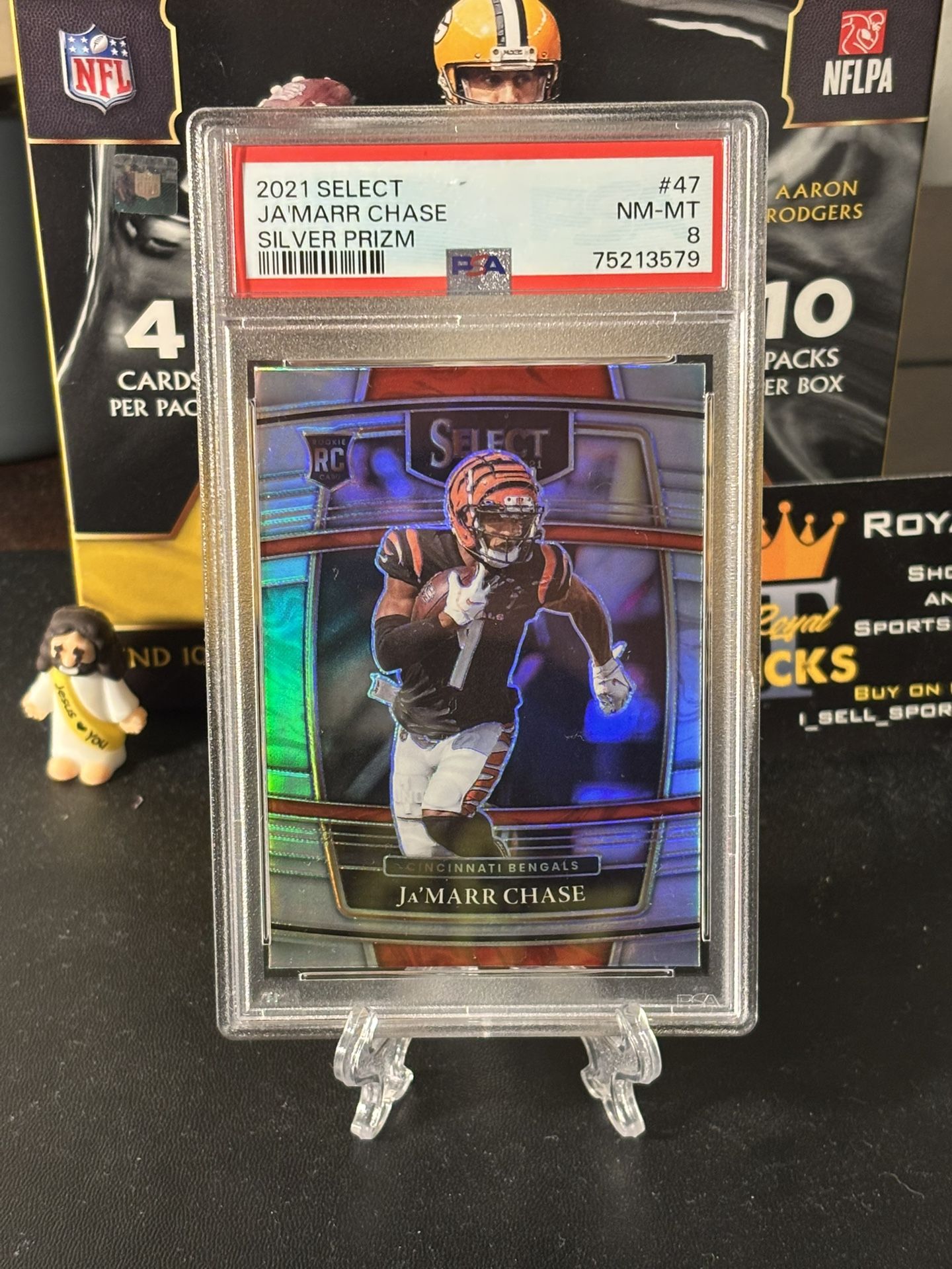 2021 Select Jamarr Chase Silver Prizm #47 PSA 8 Rookie Card RC Bengals🐅 Ja’marr