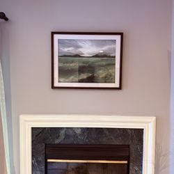 Solid wood frame artist painting for sale