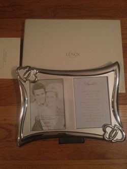 LENOX Wedding Promises Invitation Double Frame New in box