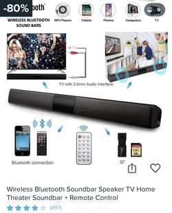WirelessBluetooth sound bar / theatres sound