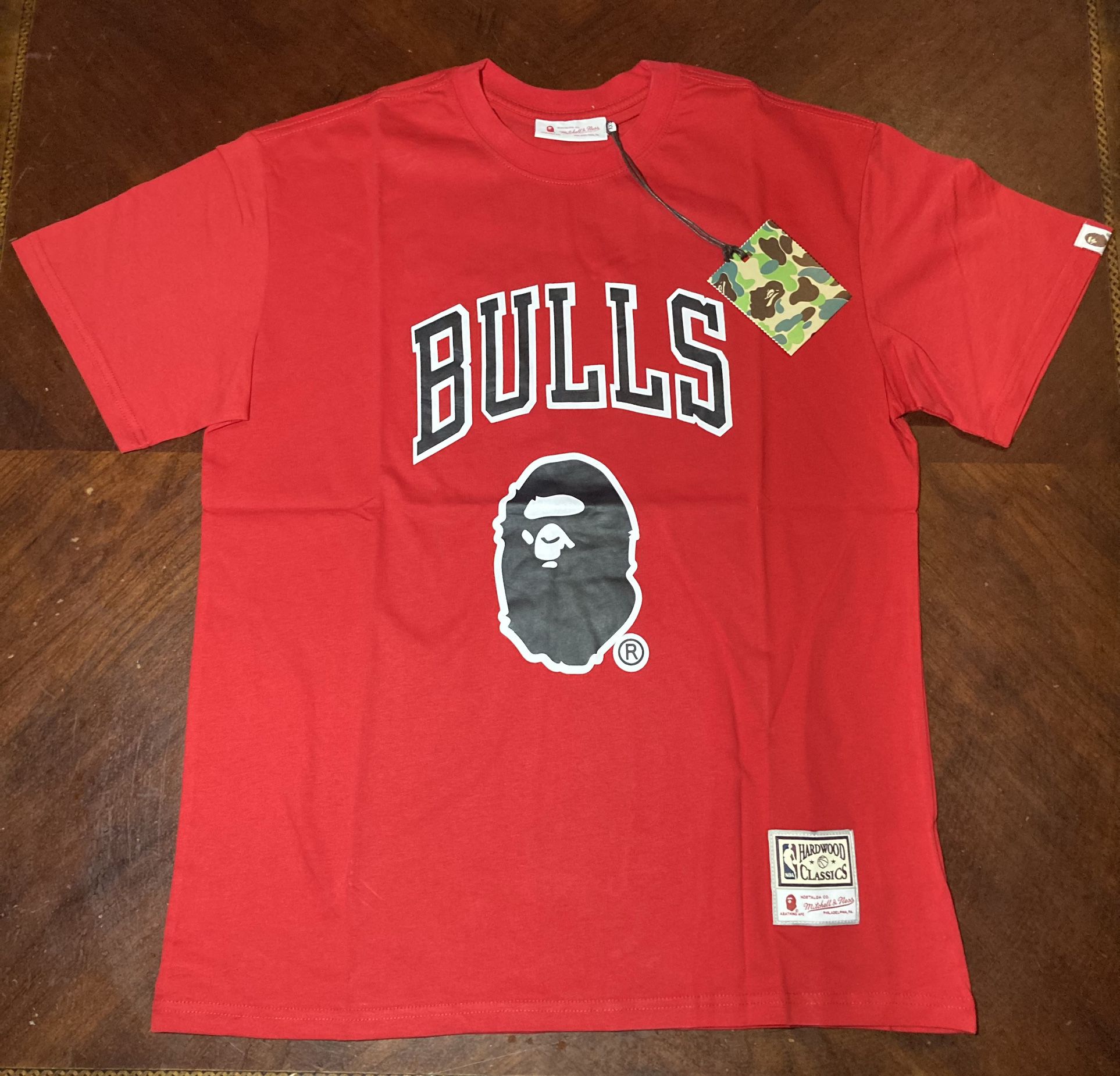 Bape X Bulls Mitchell And Ness Shirt 