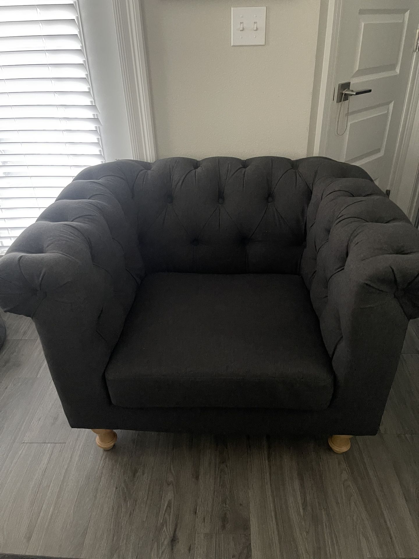 World Market Chesterfield Sofa and Chair Set COFFEE TABLE FREE