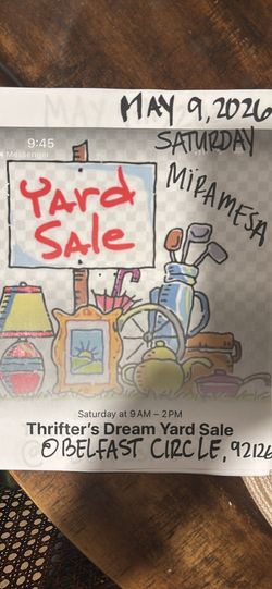 FREE Yard Sale, Pay for items,  Saturday May 9 (9am-2pm) Mira Mesa, Belfast Circle