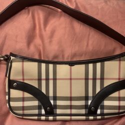 Burberry Shoulder Bag Canvas Nova Check Pattern