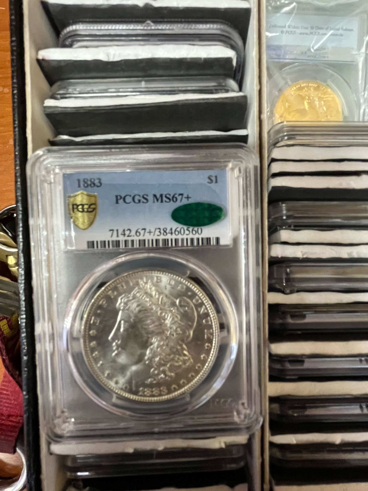 1883P Morgan Silver Dollar 67+CAC