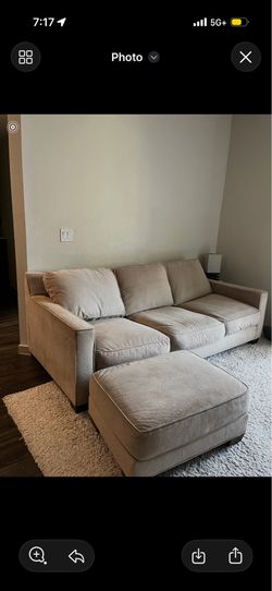 Crate & Barrel Sofa, Chair & Ottoman