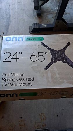 Full Motion TV Wall Mount. [Onn] 24"-65" Spring Assisted