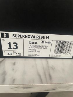 adidas Supernova Rise M Men's Running Sneakers Black/Green US 13
