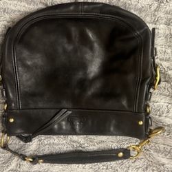 Vintage Black Coach Handbag 