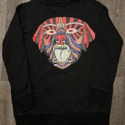 Givenchy Multicolor Rottweiler Geometric Crewneck Sweater Size Small