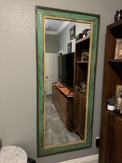 Large Floor/ Wall Mirror Solid Wood Frame