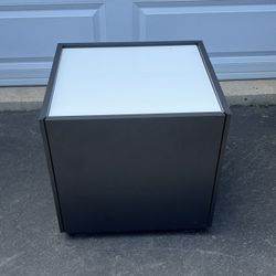 Glass top Storage Cube With Drawer 