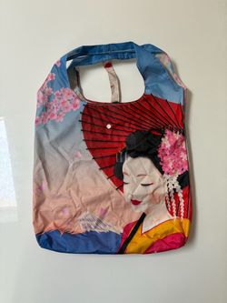 Geisha Print Reusable Tote Bag