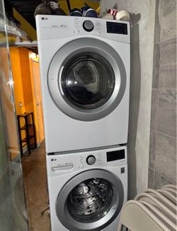 LG Stackable Front Load Washer + Dryer Set