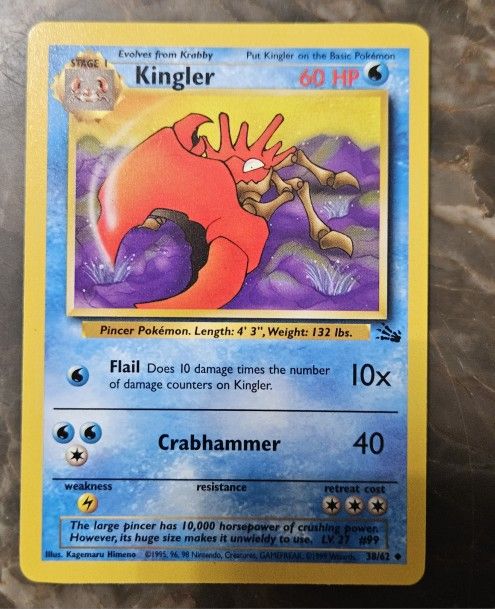 Pokemon Fossil Set Kingler