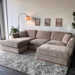 Taupe Sectional Couch with Reversible Chaise,Delivery Available!
