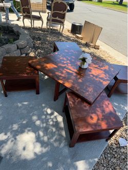 Solid wood coffee table