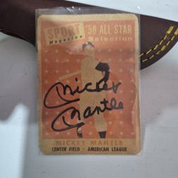 Mickey Mantle Signed Card 